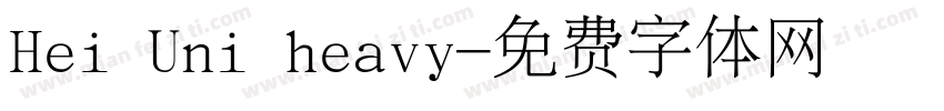 Hei Uni heavy字体转换